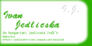 ivan jedlicska business card